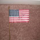 Image of Barack Obama Autographed Mini USA Flag