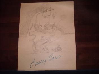 Image of Phillies Larry Bowa autographed huge 24x28 artwork 