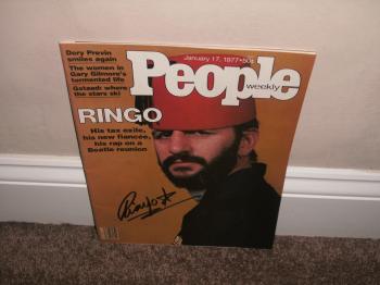 Image of Ringo Starr autographed 1/17/77 Peoples magazine