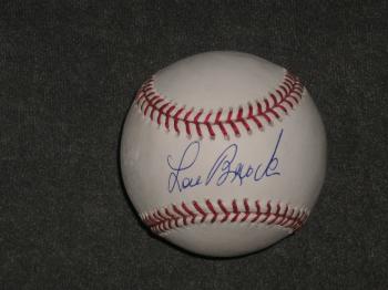 Image of Lou Brock Autographed PSA/DNA CERTIFIED Baseball as MINT 9!
