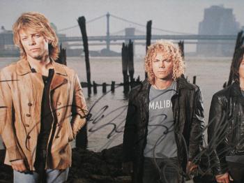 Image of "Bon Jovi" Group Autographed Color Band 8X10 All-4