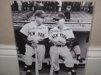 Image of Joe Dimaggio And Mickey Mantle Autographed 8x10 picture