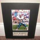 Image of Dan Marino Dolphins Autographed Double Matted 8X10 Display