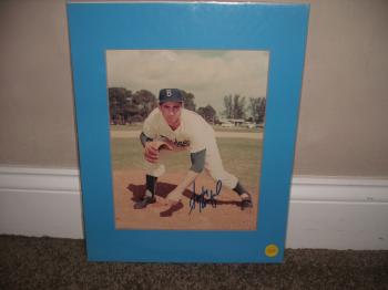 Image of Sandy Koufax auto/matted Dodgers color 8x10