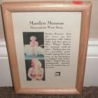 Image of Marilyn Monroe owned/framed small piece of worn Honeymoon Dress