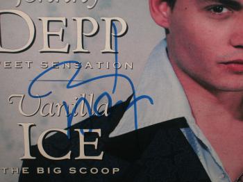 Image of Johnny Depp Autographed 1991 Rolling Stone Magazine