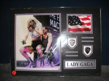 Image of Lady Gaga hand signed/custom matted display 