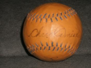 Image of John McGraw & Charles Commiskey hand signed baseball.