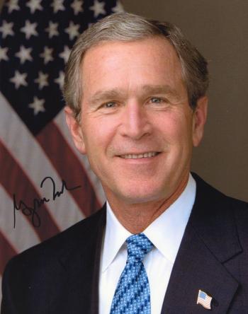 Image of President George W. Bush Autographed Presidential 8X10 Photo 