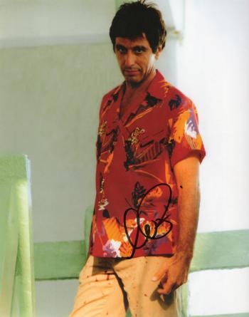 Image of Al Pacino Autographed "Scarface" Color 8x10 Photo