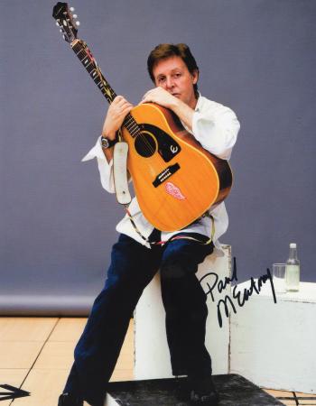 Image of Paul McCartney autographed color 8x10 photo
