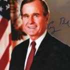 Image of George Bush Sr. autographed 80's photo