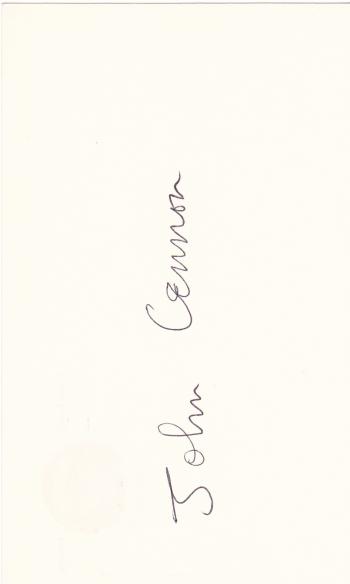 Image of John Lennon Autographed unused Gov't postcard