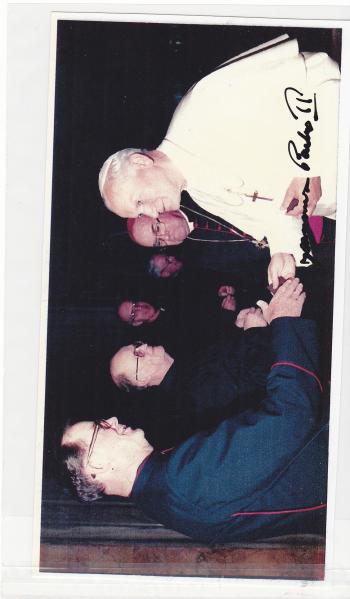 Image of Pope John Paul ll Sighned color postcard from 1985