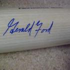 Image of Gerald Ford hand signed/guaranteed BB bat.