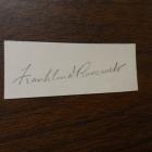 Image of Franklin Roosevelt hand signed cut signature.