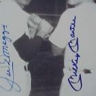 Image of Joe DiMaggio-Mickey Mantle hand signed Yankees photo.