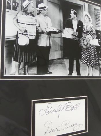 Image of Lucille Ball & Desi Arnaz multi signed/custom matted 12x16 display!