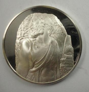 Image of The Genius of Michelangelo "St. Matthew"Sterling Silver Medallion
