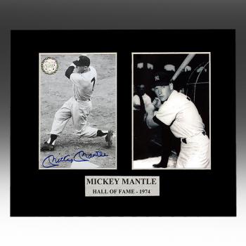 Image of Mickey Mantle Custom Multi-Layer Autograph Showpiece