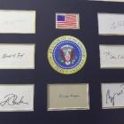 Image of "Presidents" hand signed/custom matted display.