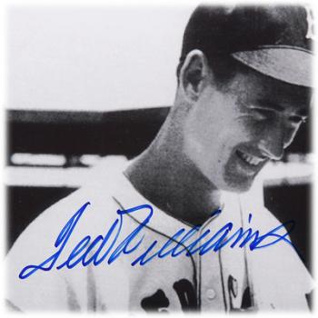 Image of ted Williams Autographed Plaque